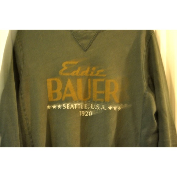 Eddie Bauer Sweatshirt Women's Size Large Green Seattle USA 1920 - Picture 1 of 4